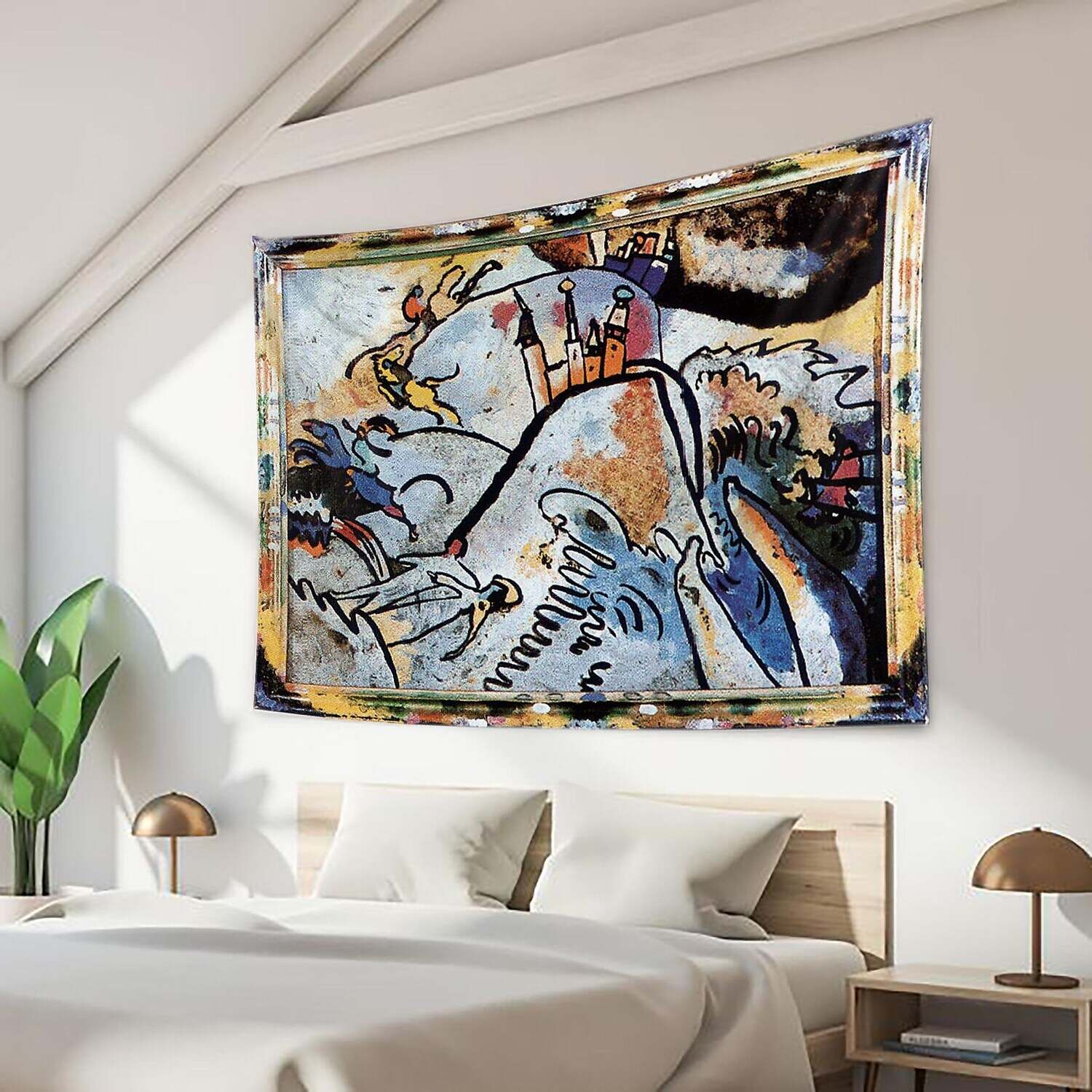 Wassily Kandinsky Famous Painting Wall Tapestry Art Decor