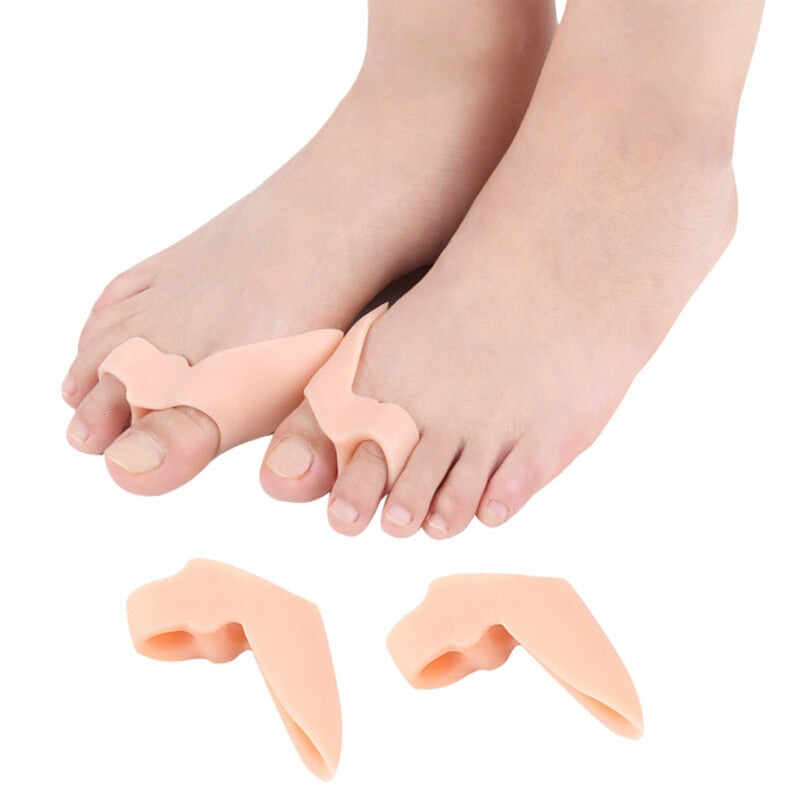 Set of 2 pairs of toe separators, hammer toe straighteners for toe overlap and toe alignment (yoga/pedicure)