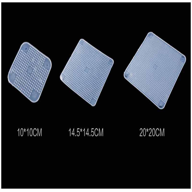 3pcs Reusable Silicone Food Wrap Cling FilmS&M&L