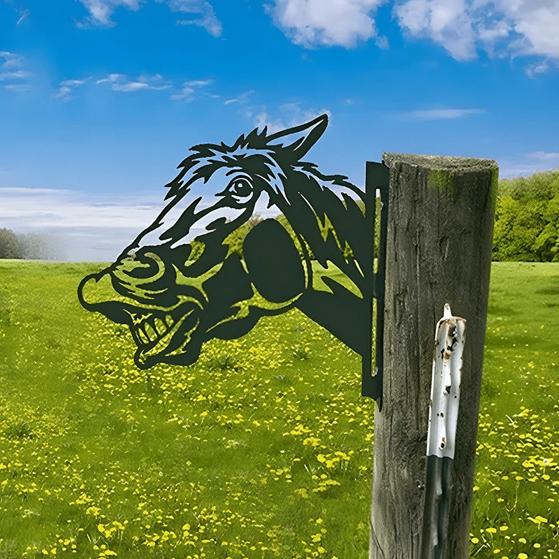 Farm Peeping Animal Metal Art