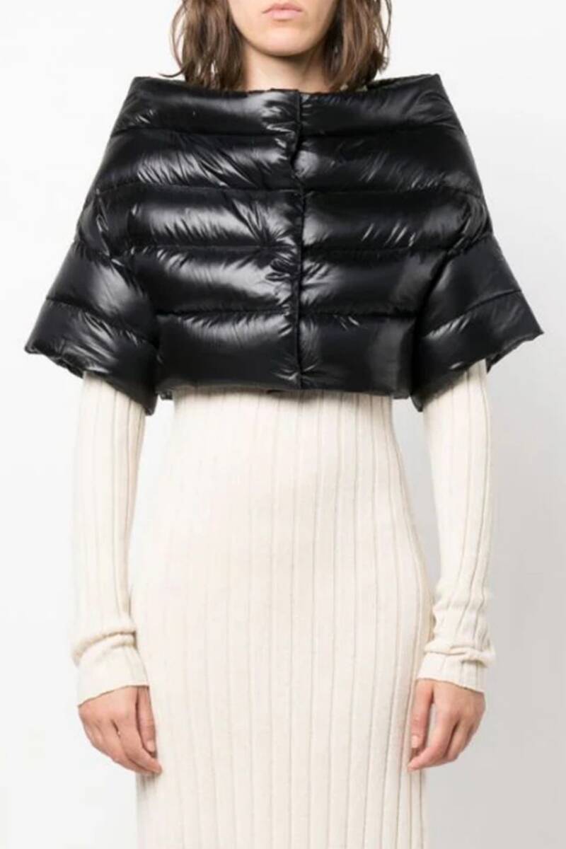 Black Casual Solid Patchwork Off the Shoulder Outerwear