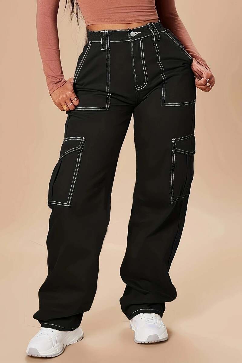 Black Casual Solid Patchwork High Waist Regular Denim Jeans