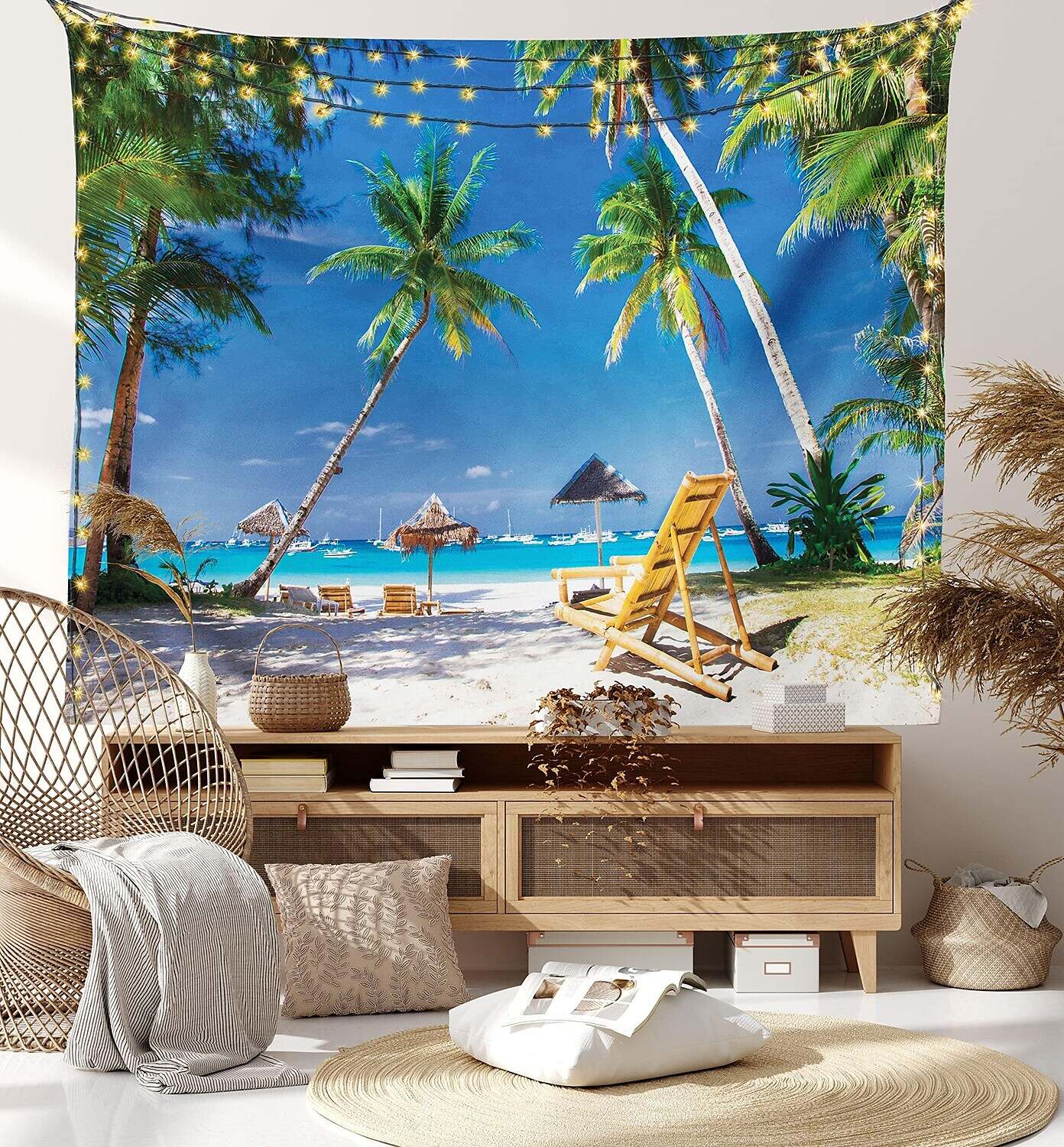 Beach Theme Wall Tapestry Art Decor Photograph Backdrop