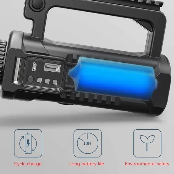 ⏰Last Day Promotion 49% OFF - Rechargeable Handheld Spotlight Flashlight