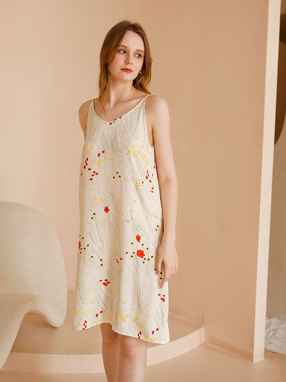 Vacation Others Loose Small Floral Nightdress