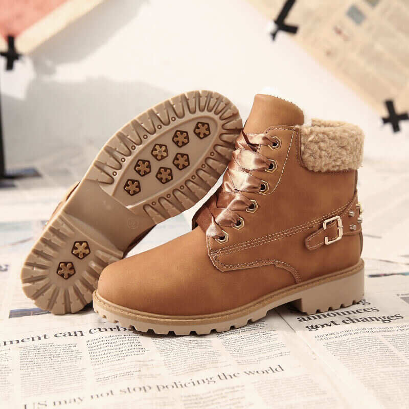 Women's Waterproof Lace Up Ankle Boots