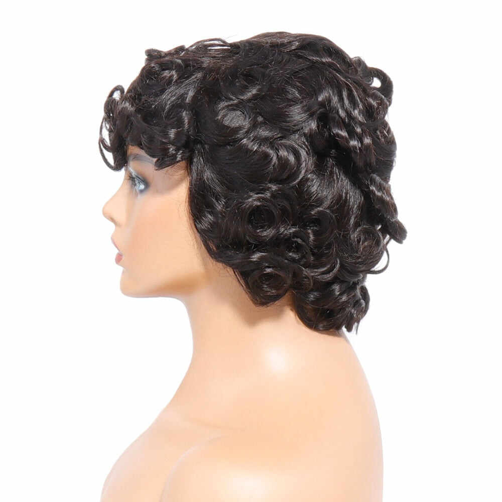 Bouncy Curly Fringe Wig