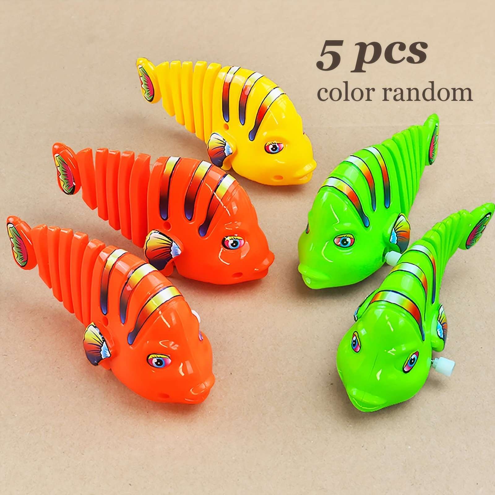 Plastic Wind-Up Wiggle Fish Toys