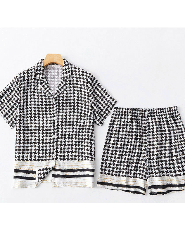 Simple Regular Fit Regular Short/Long Sleeve Others Pajama Set