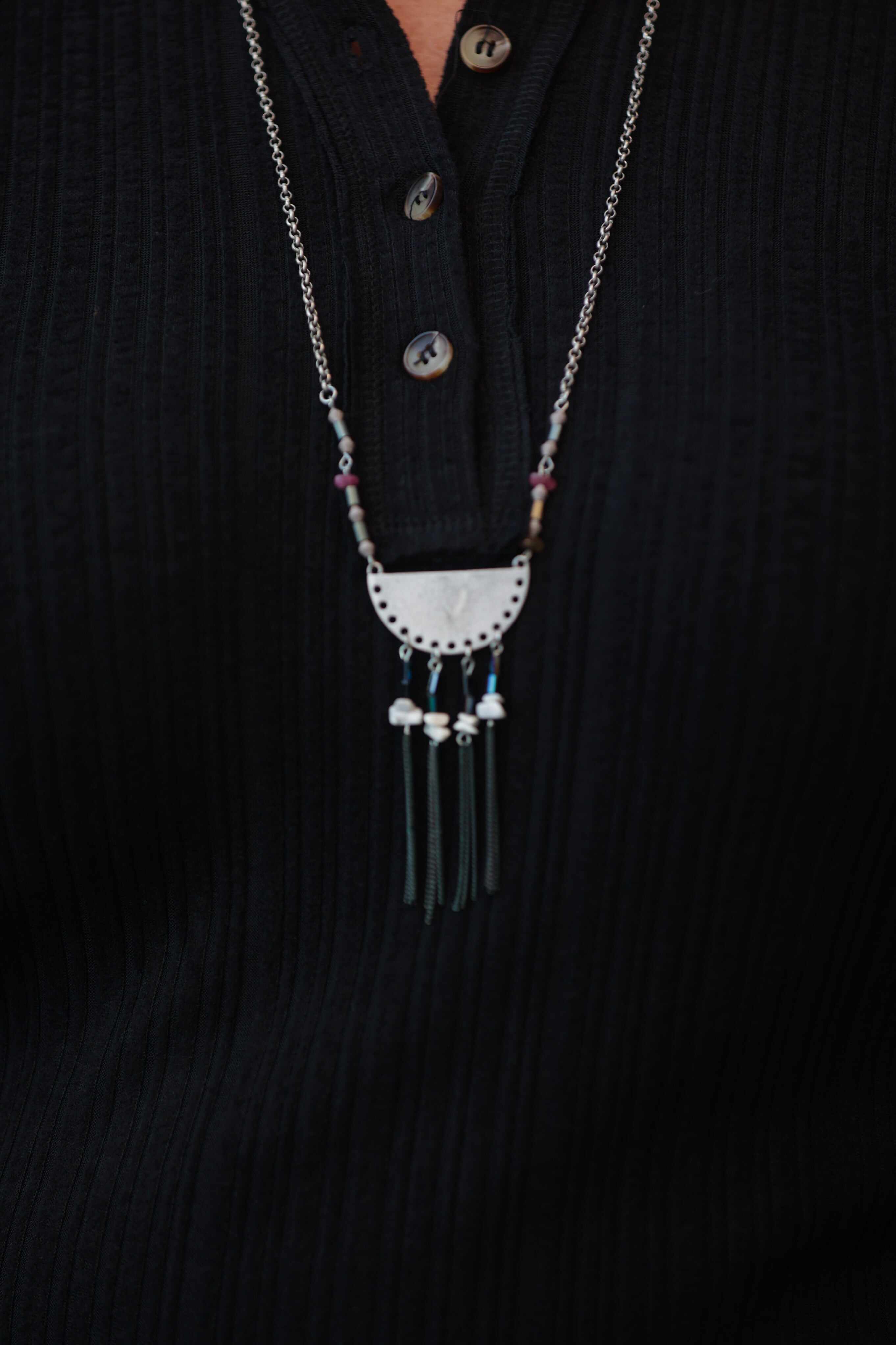 Half Moon Tassel Necklace