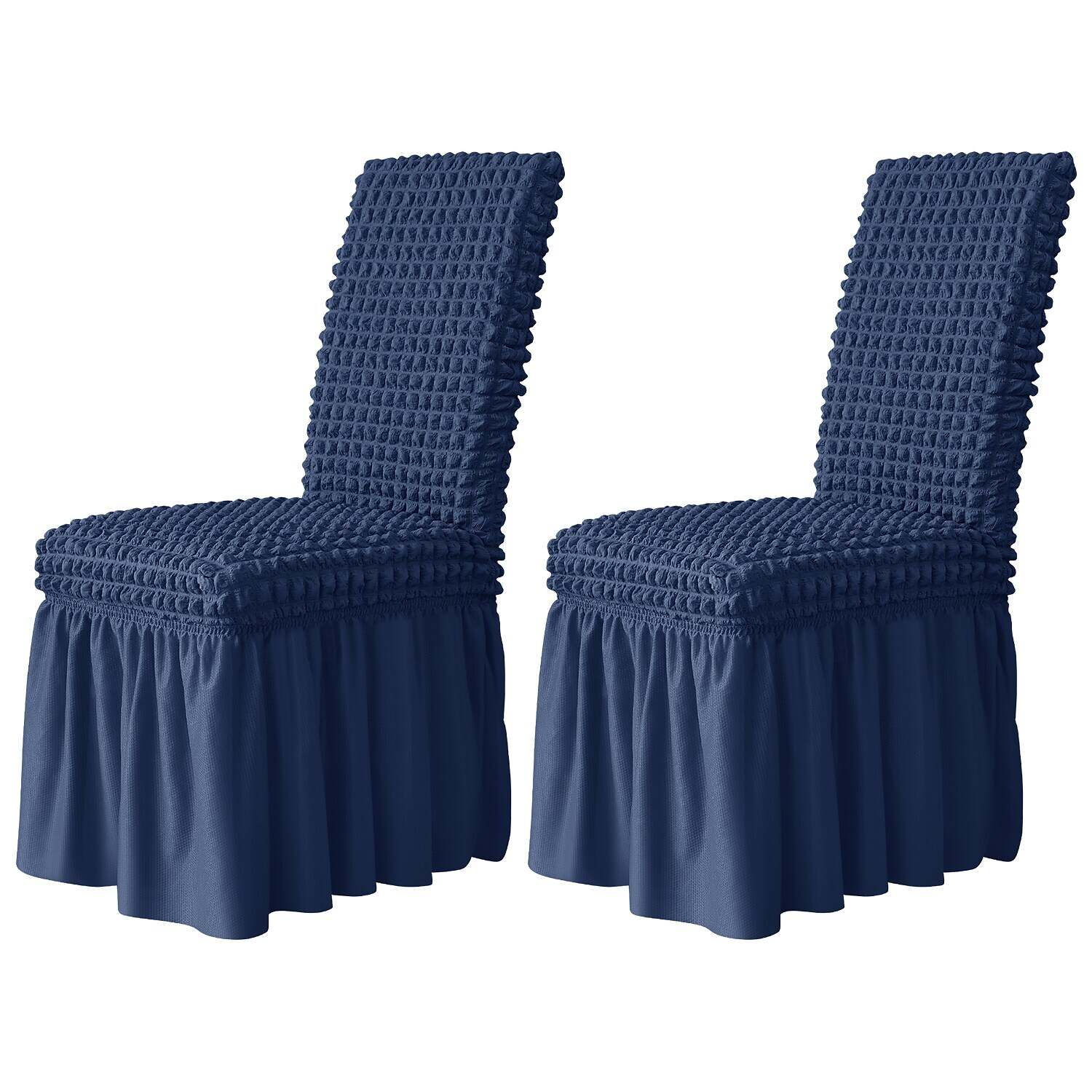 2 Pcs Chair Covers with Skirt Parsons Chair Slipcovers