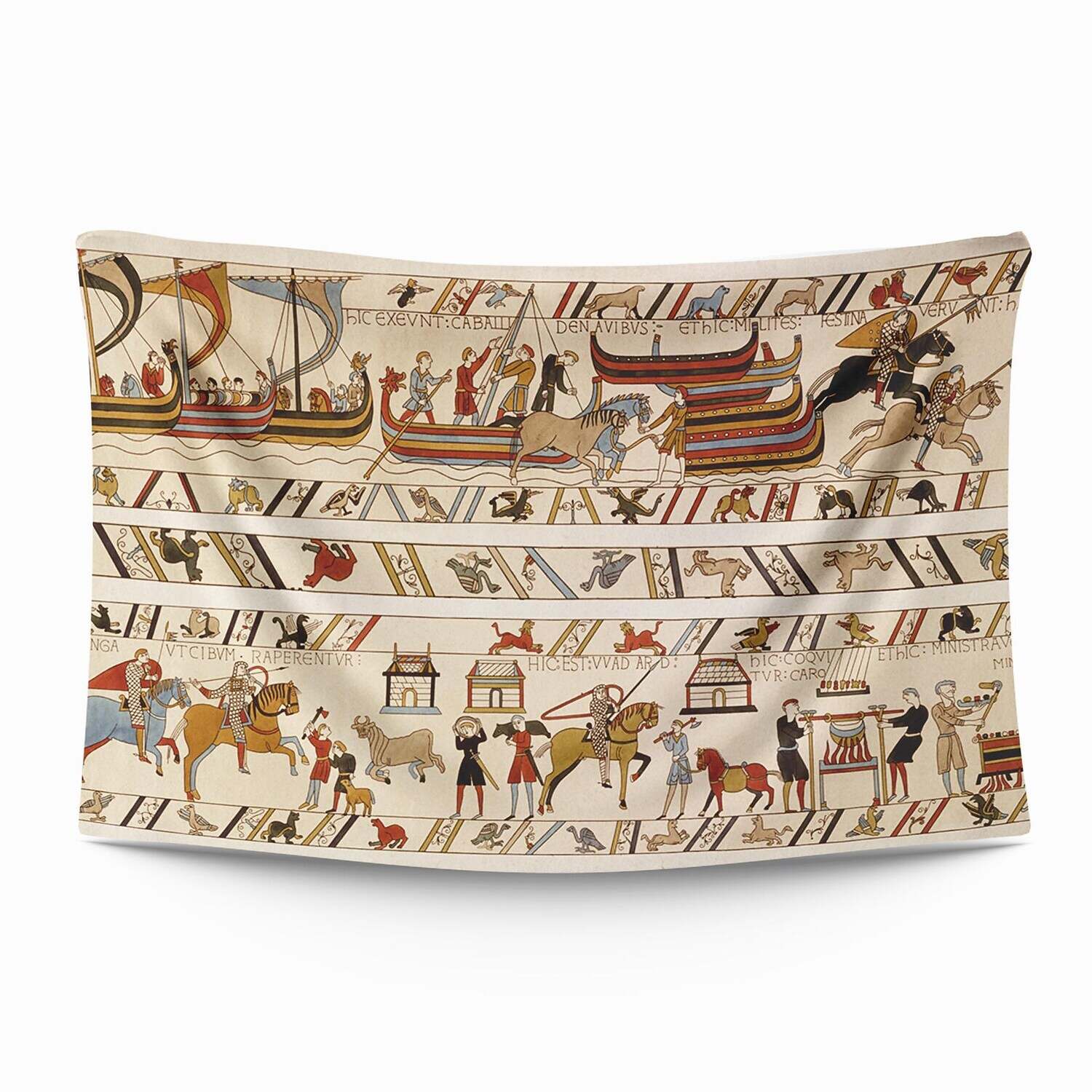 Medieval Bayeux Wall Tapestry Art Decor