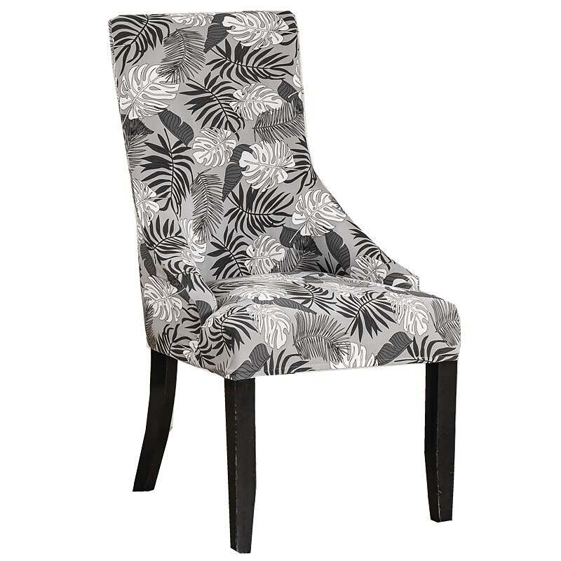 Stretch Wingback Chair Cover Boho/Flower Pattern