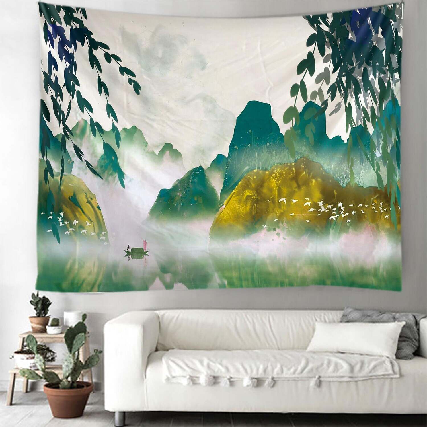 Painting Style Large Wall Tapestry Landscape Art Decor