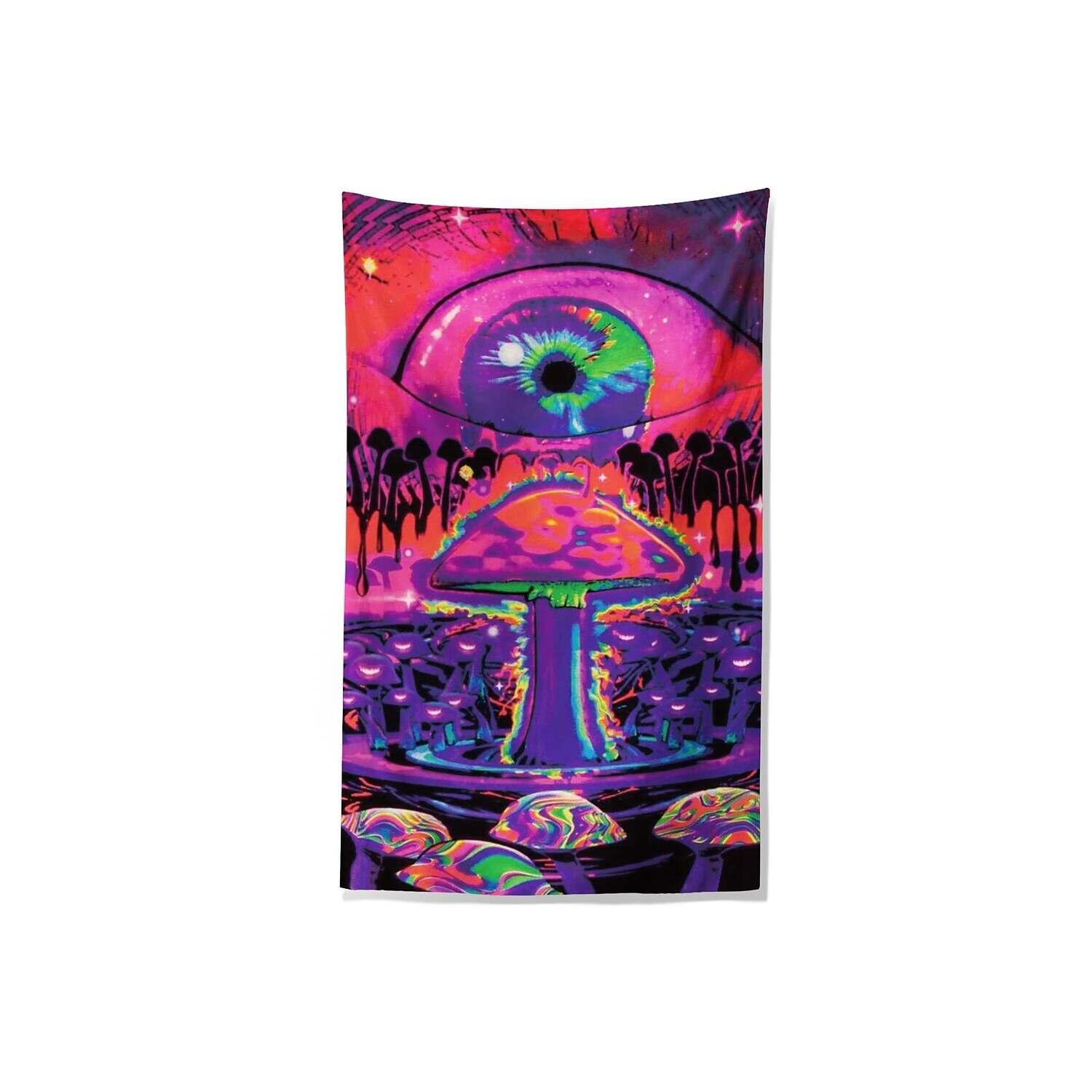 Trippy Mushroom Wall Tapestry Art Decor