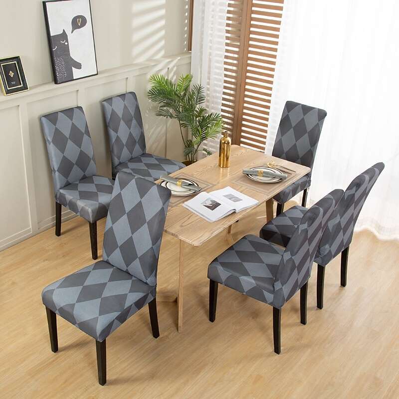 2 Pcs Stretch Kitchen Chair Cover Slipcover