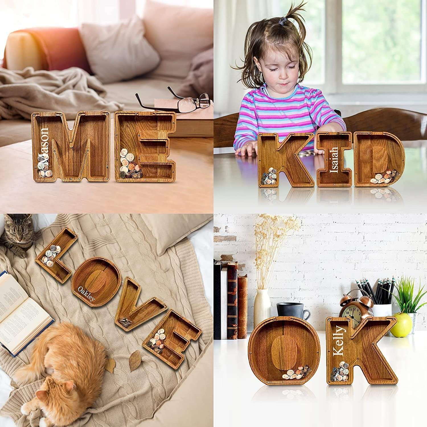 Last Day Promotion - Piggy Bank-Wood Gift For Kids