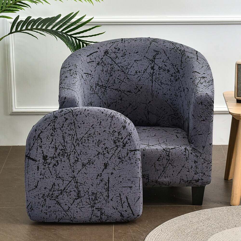 Stretch Club Chair Slipcover Tub Chair Cover with Seat Cushion Cover