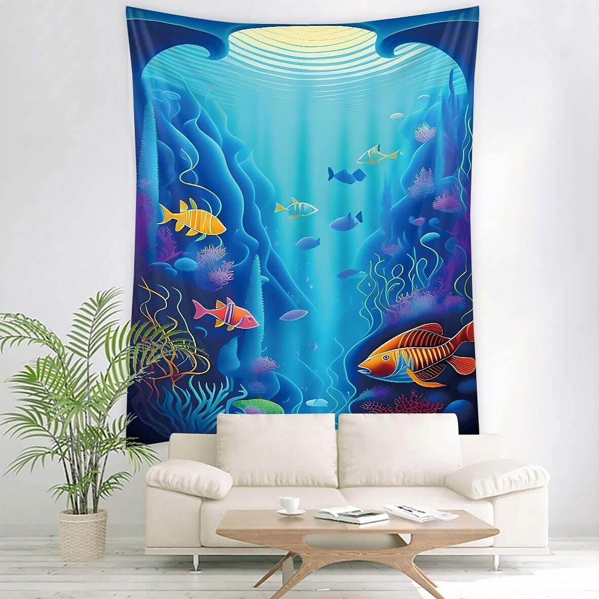 Ocean Fish Wall Tapestry Art Decor