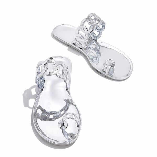 Casual Toe Loop Detailing Jelly Sandals