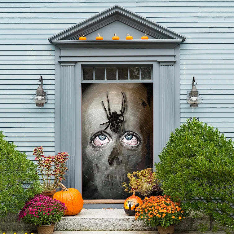 Spider Skull Door Mural