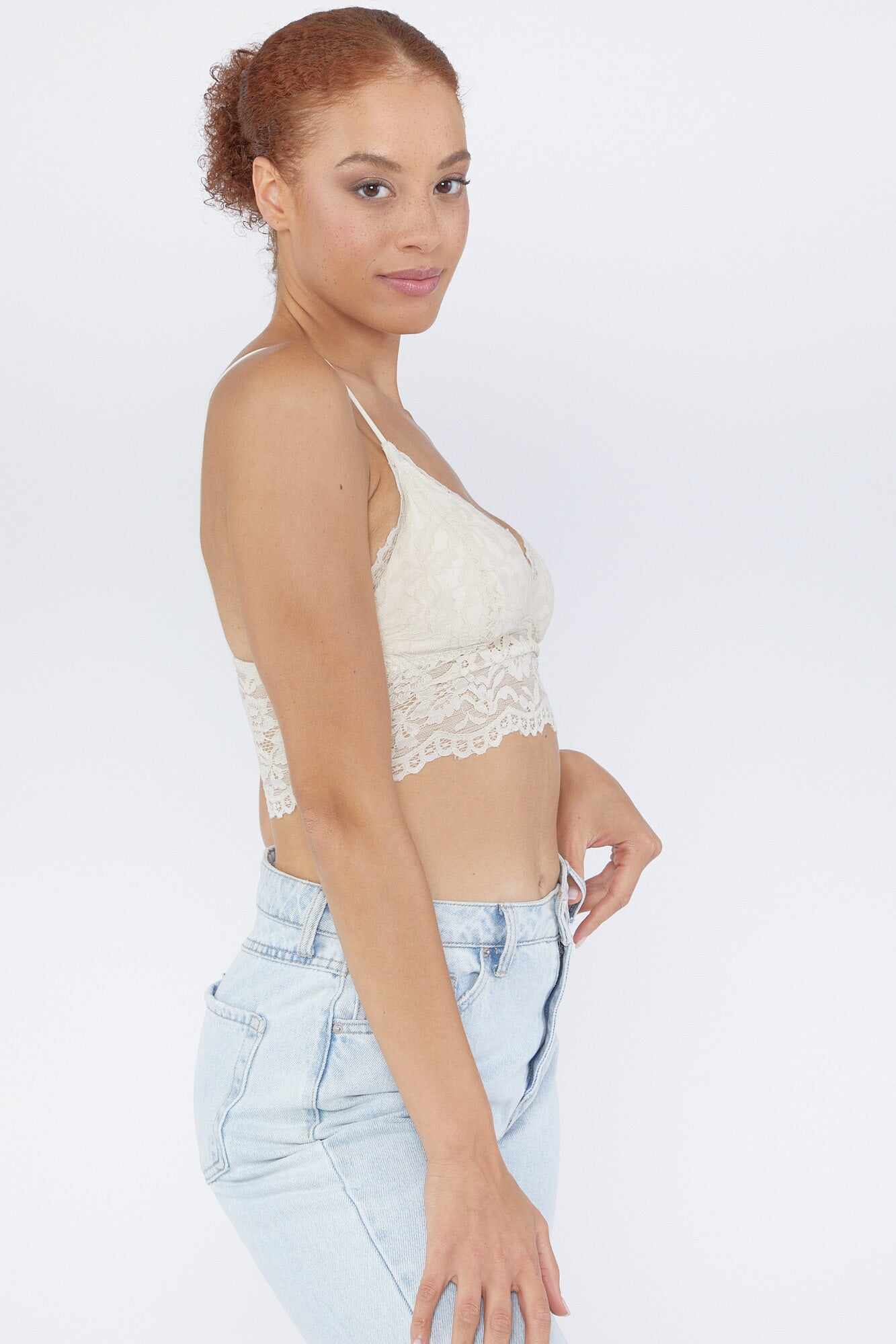 Women Apparel | Lace V-Neck Bralette Light Pink Forever21 - FS76455