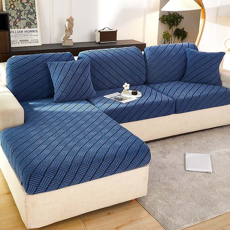 Textured Stretch Sofa Seat Cushion Cover Slipcover