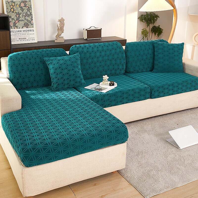 Textured Stretch Sofa Seat Cushion Cover Slipcover