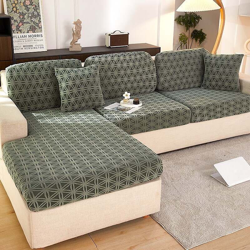 Textured Stretch Sofa Seat Cushion Cover Slipcover