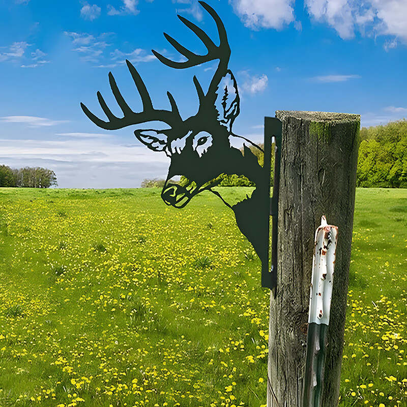 Farm Peeping Animal Metal Art