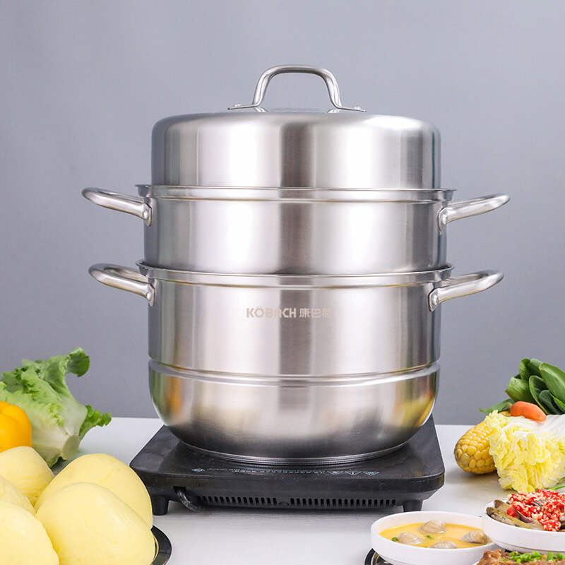 Kangbach 304 stainless steel three-layer 32CM extra-large steamer