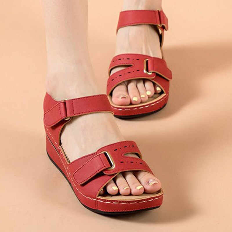 Retro Sewing Buckle Strap Sandals