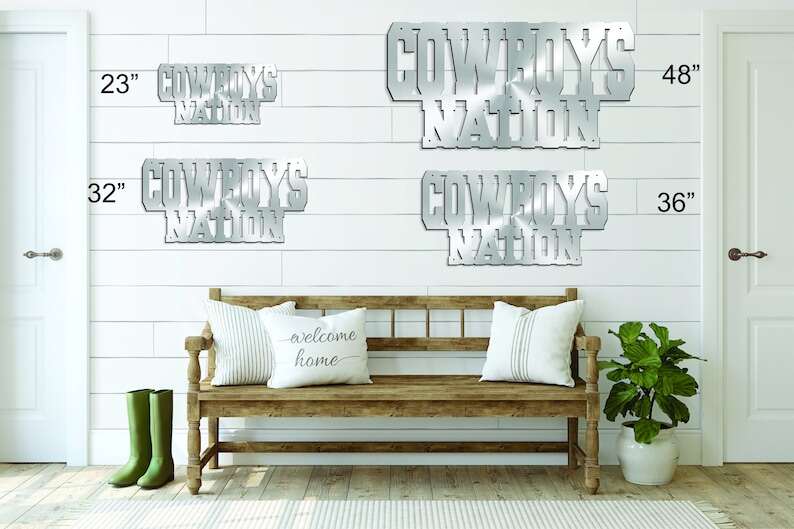 Cowboys Sign Cowboys Nation!! Show your pride and make the guys salivate over your man cave steel!! Your School or Team Mascot