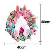 2023 New Easter Bunny Wreath Happy Easter Rabbit Decoration