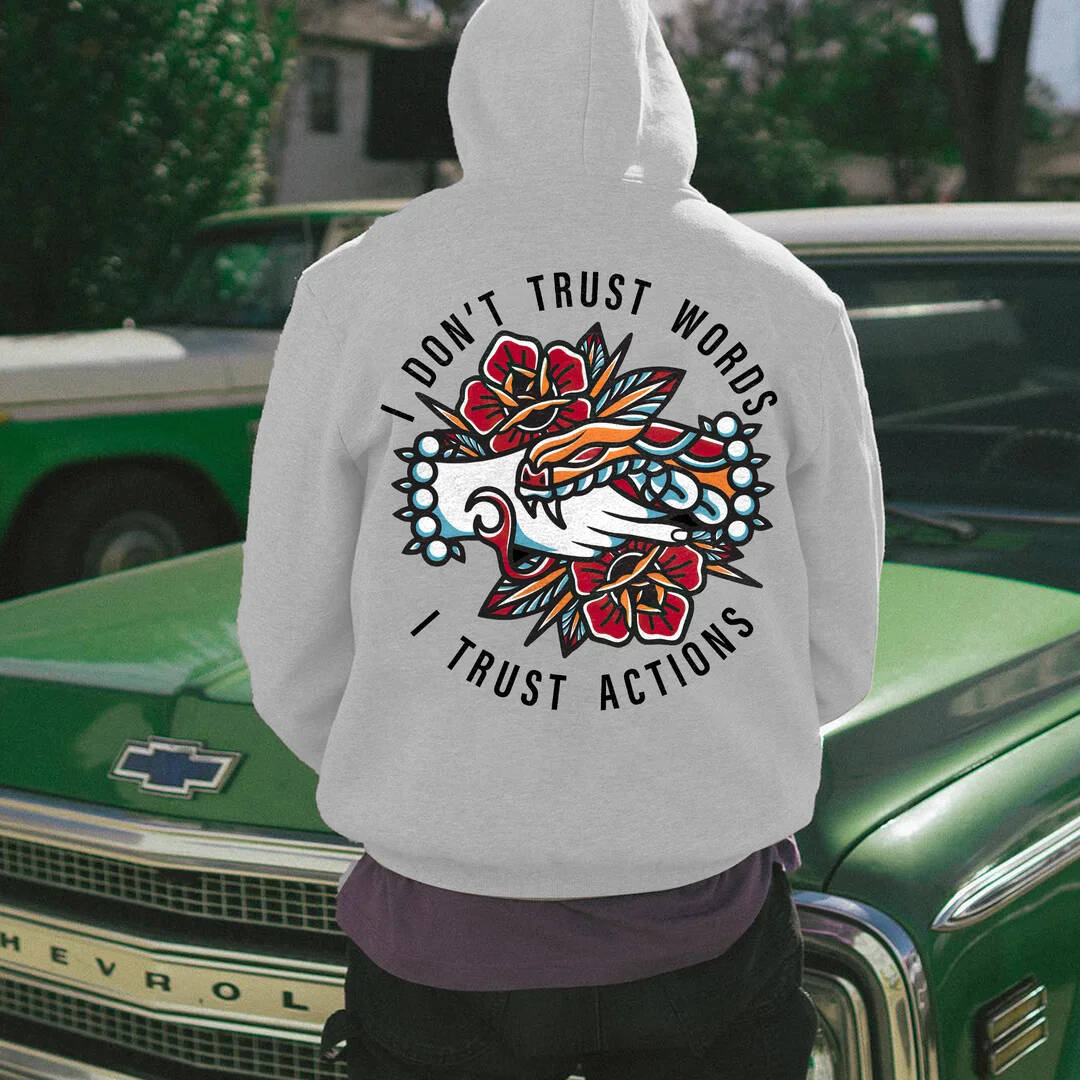 I don't trust words Printed Men’s Hoodie