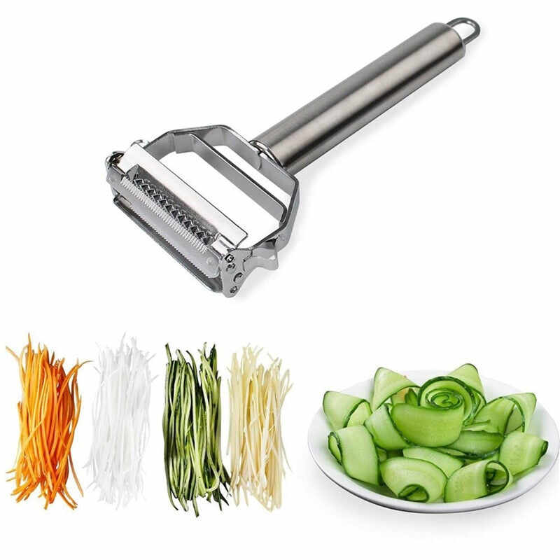 Dual Fruit Vegetable Peeler&Julienne Peeler Cutter Sharp Multifunction Stainless Steel Potato Carrot Grater Planing Kitchen Tool