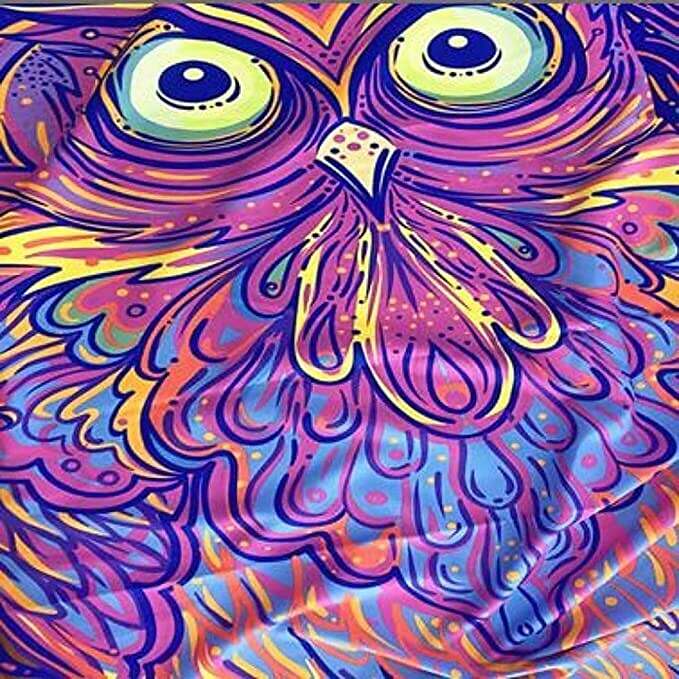 Blacklight Trippy Tapestry UV Reactive Psychedelic Tapestry