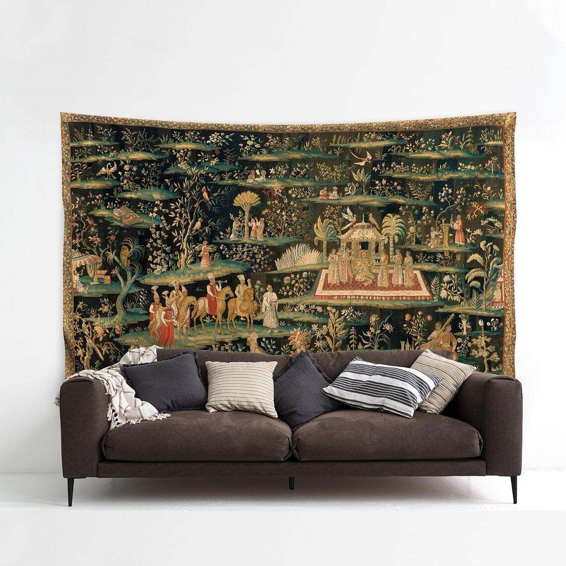 Medieval Painting Wall Tapestry Victoria Art Decor Blanket Curtain Hanging