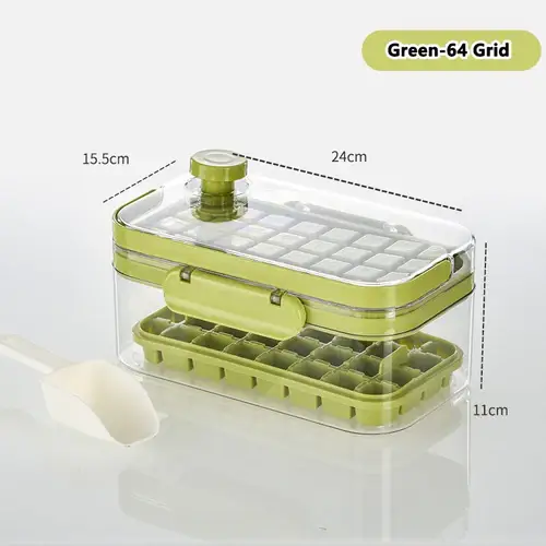 2 In 1 Press Ice Cube Making Mould andStorage Box with Lid Portable