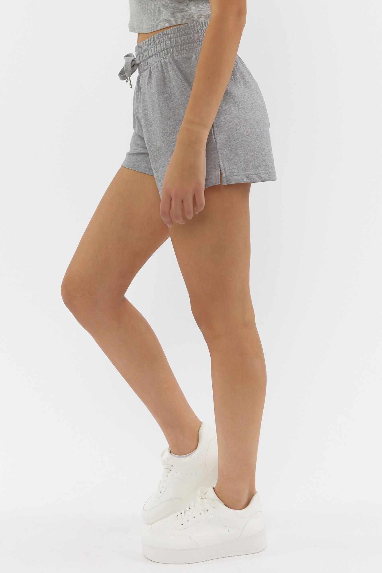 Women Apparel | Basic Drawstring Fleece Shorts Pink Forever21 - VH77189