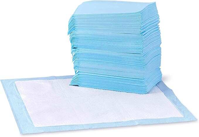 Basics Dog and Puppy Pee Pads with Leak-Proof Quick-Dry Design for Potty Training, Standard Absorbency, Regular Size, 22 x 22 Inches