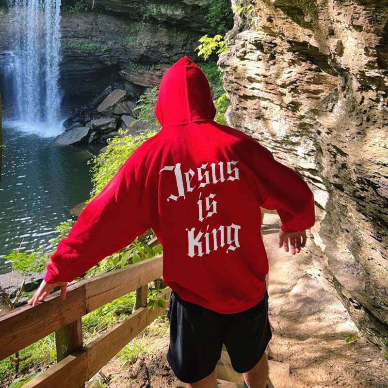 Jesus Is King Print Hoodie