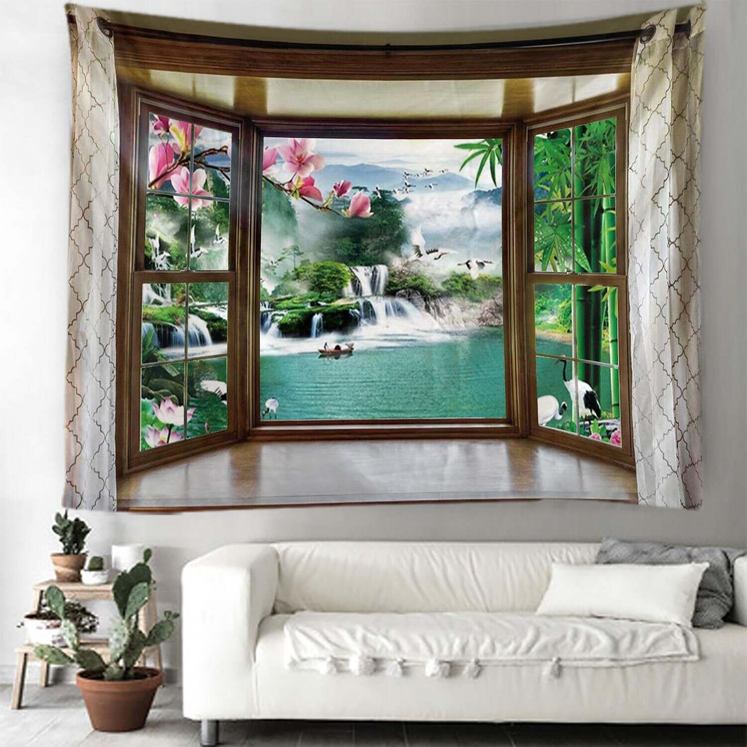 Landscape Large Wall Tapestry Window Art Decor