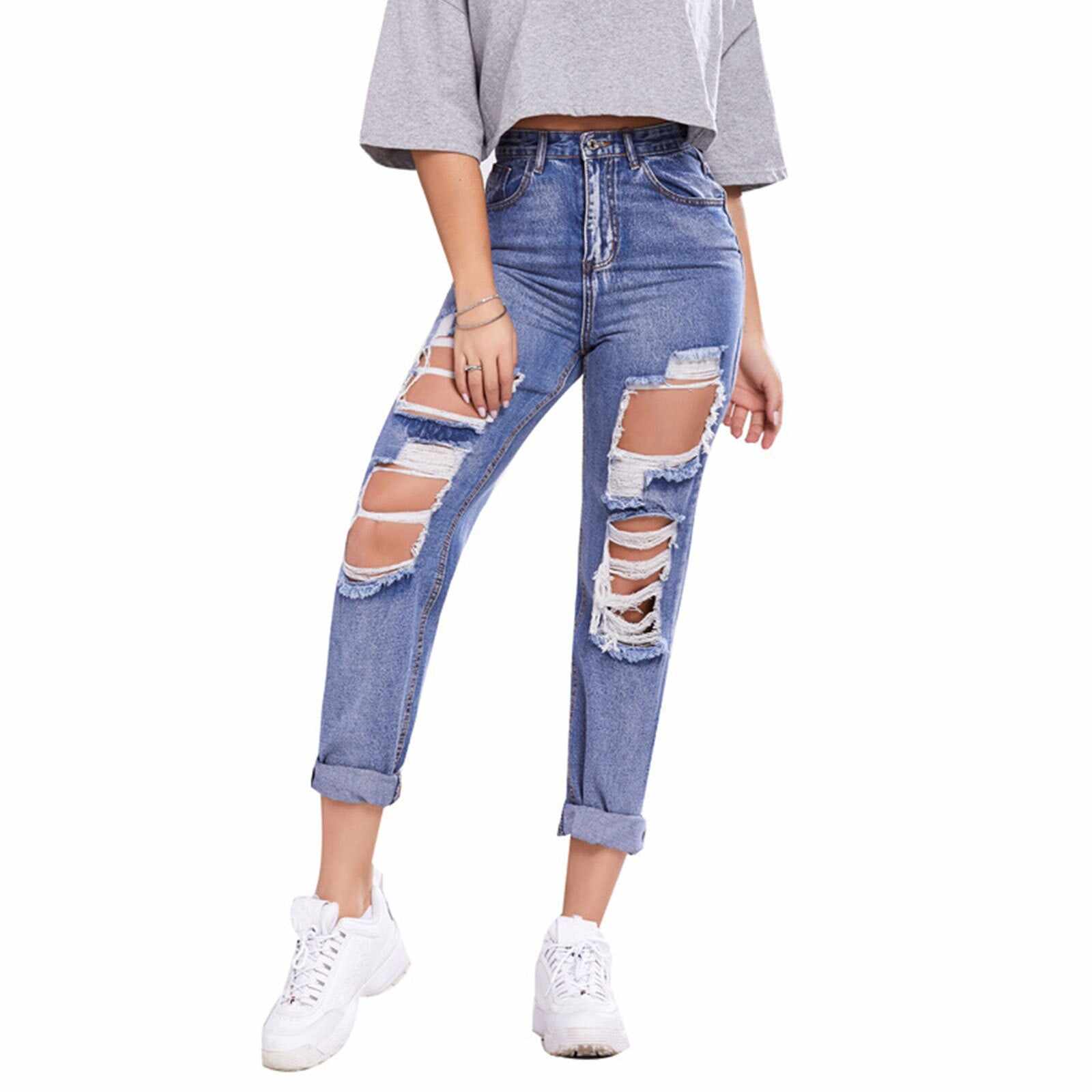 Casual Straight-leg Denim Trousers