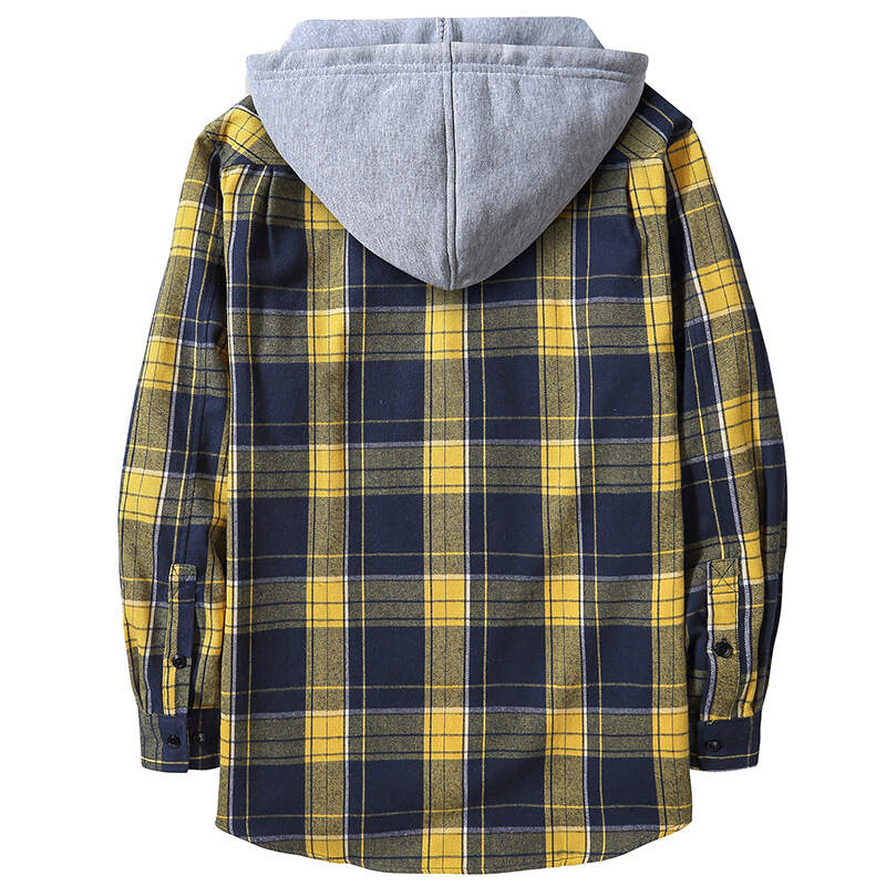 plaid hooded jacket - Buy 3 and get free shipping