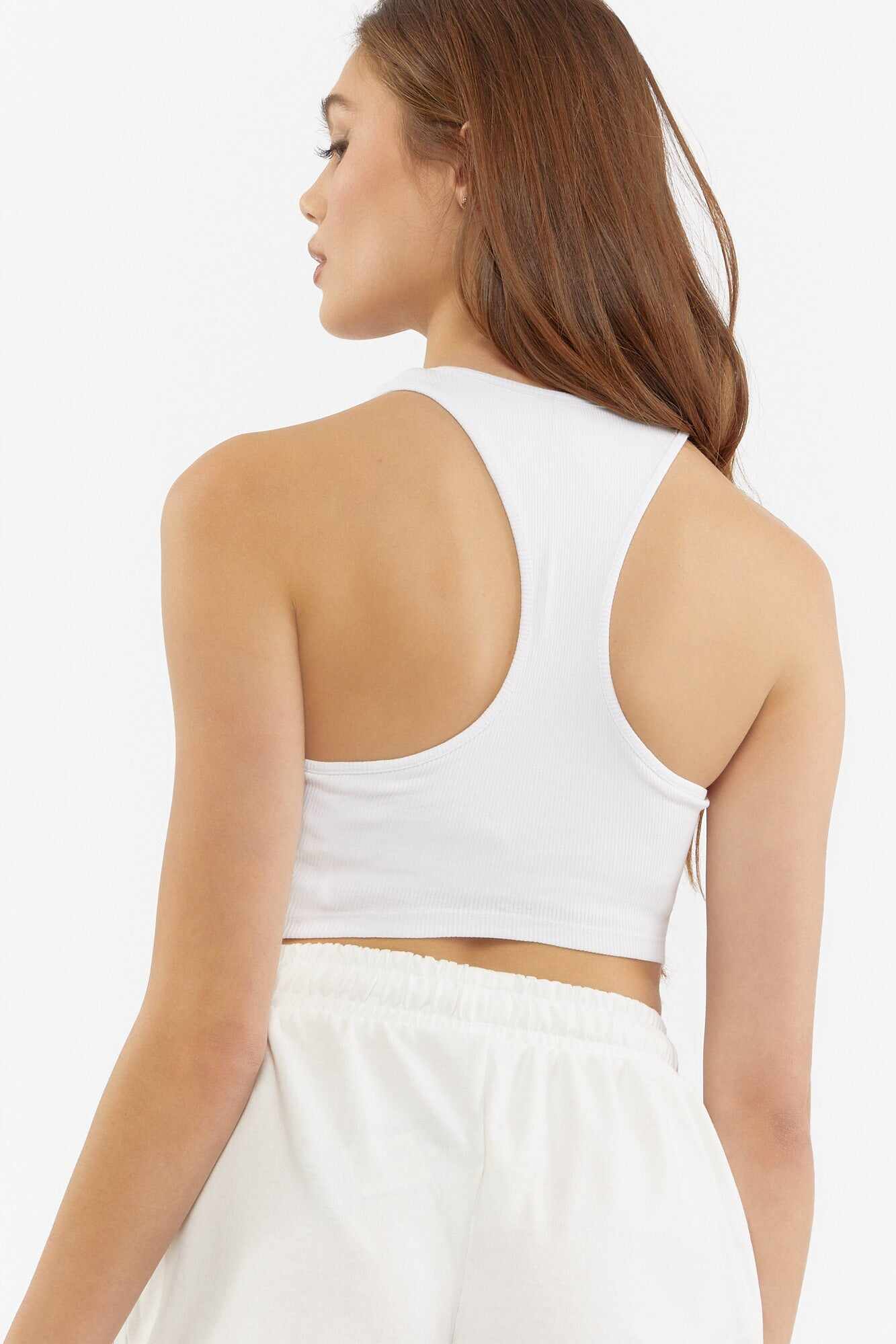 Women Apparel | Ribbed Graphic Cropped Tank Top Taupe Forever21 - BG50761