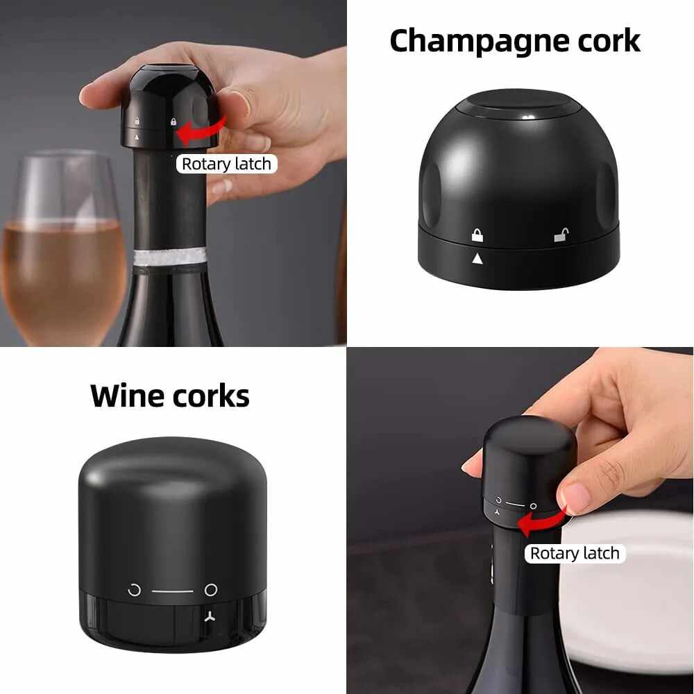 Last day-49%offVacuum Red Wine Bottle Cap Stopper