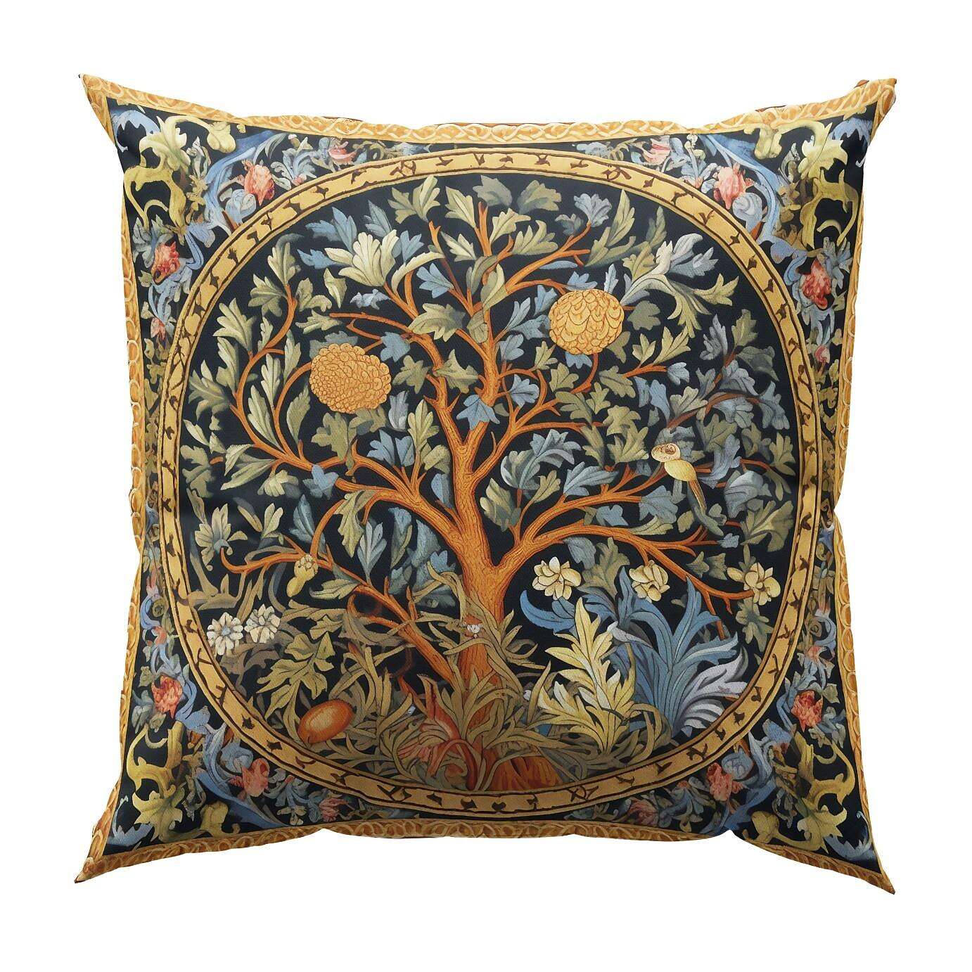 Tree of Life Double Side Pillow Cover 4PC Soft Decorative Square Cushion Case Pillowcase for Bedroom Livingroom Sofa Couch Chair