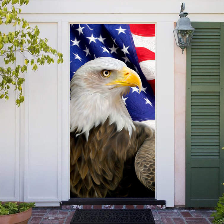 Patriotic Flag Door Set Door Mural