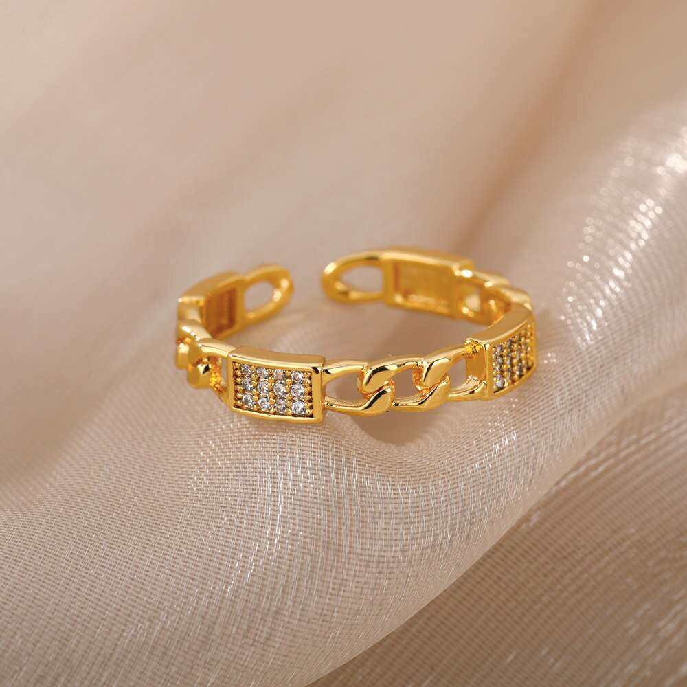 Zircon Chain Rings For Women